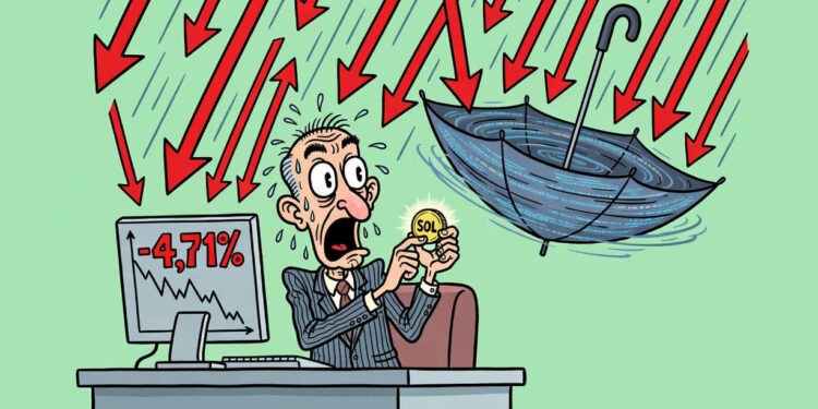 Solana (SOL) cae 4,71% hasta USD $95,35 y afronta presión técnica