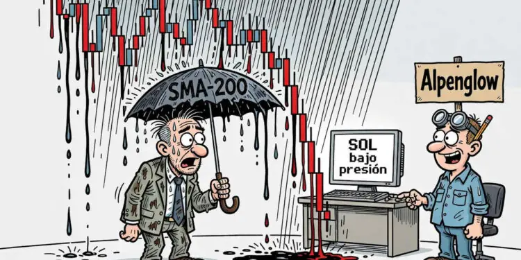 SOL cae un 1,36% hasta 95,84 dólares bajo presión técnica 1 SOL cae un 1,36% hasta 95,84 dólares bajo presión técnica